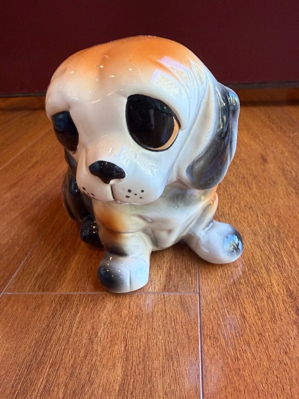 Ruben's Original Droopy Eyed Dog Puppy Planter or Vase Decor Cute W/Sticker 6”.